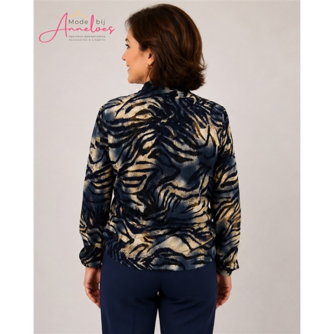 Batida shirt vhals 2599 print Midnight blue